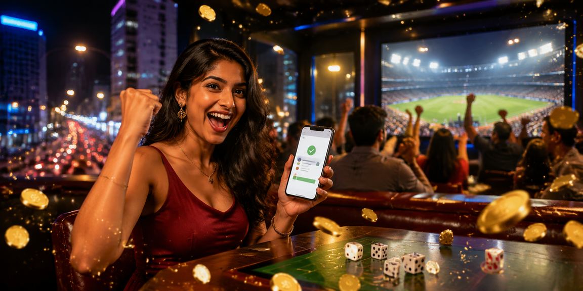 Excited player enjoying Andar Bahar card game on mobile in Bangalore